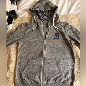Nike Gray and Orange Zip-Up Jacket